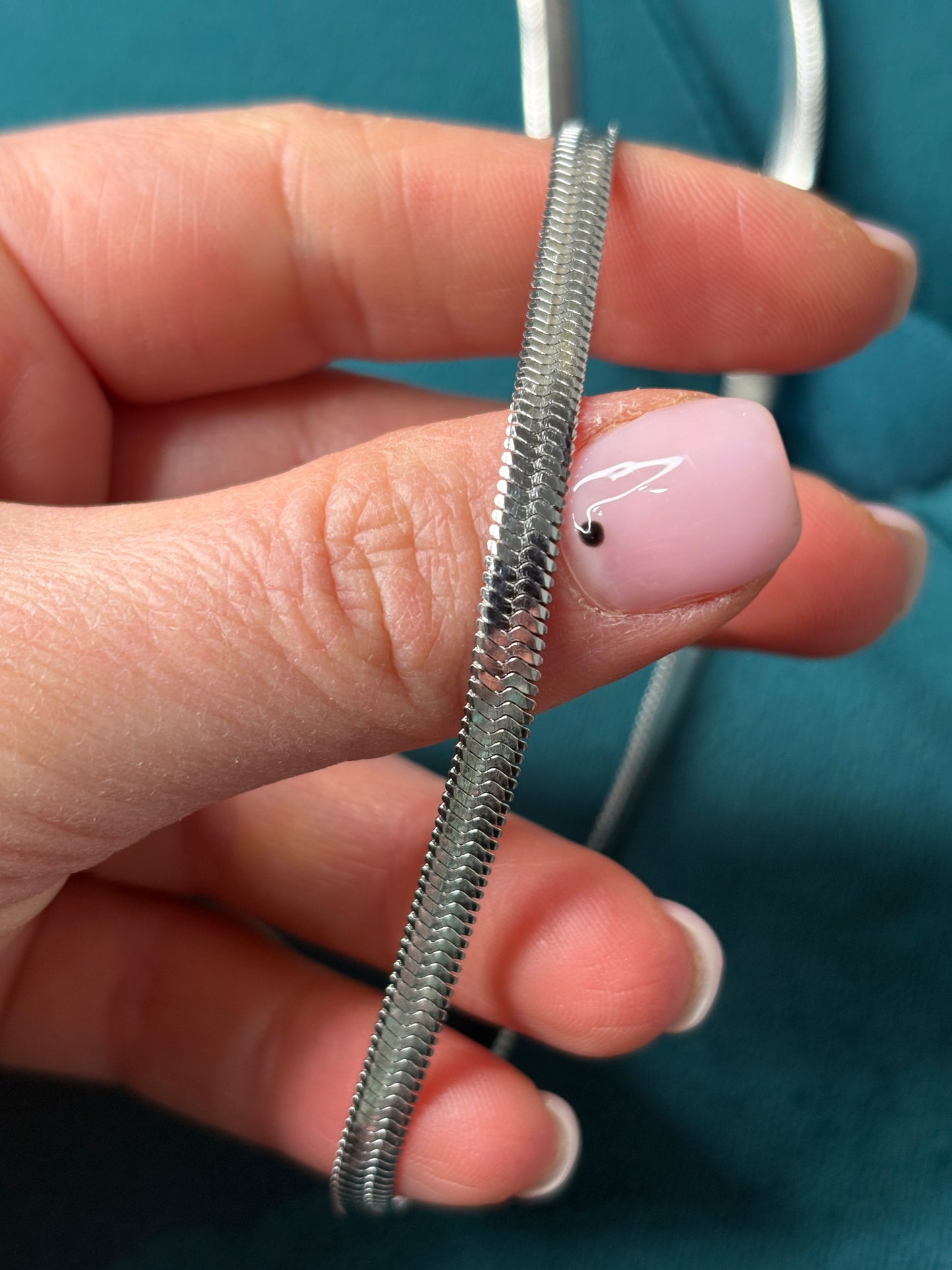 Snake piatto 4mm argento