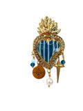 Mono cuore sacro blu azzurro