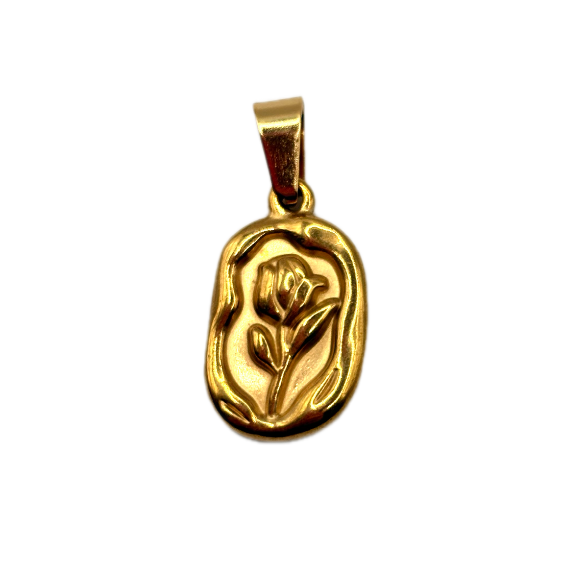 Charm medaglietta tulipano
