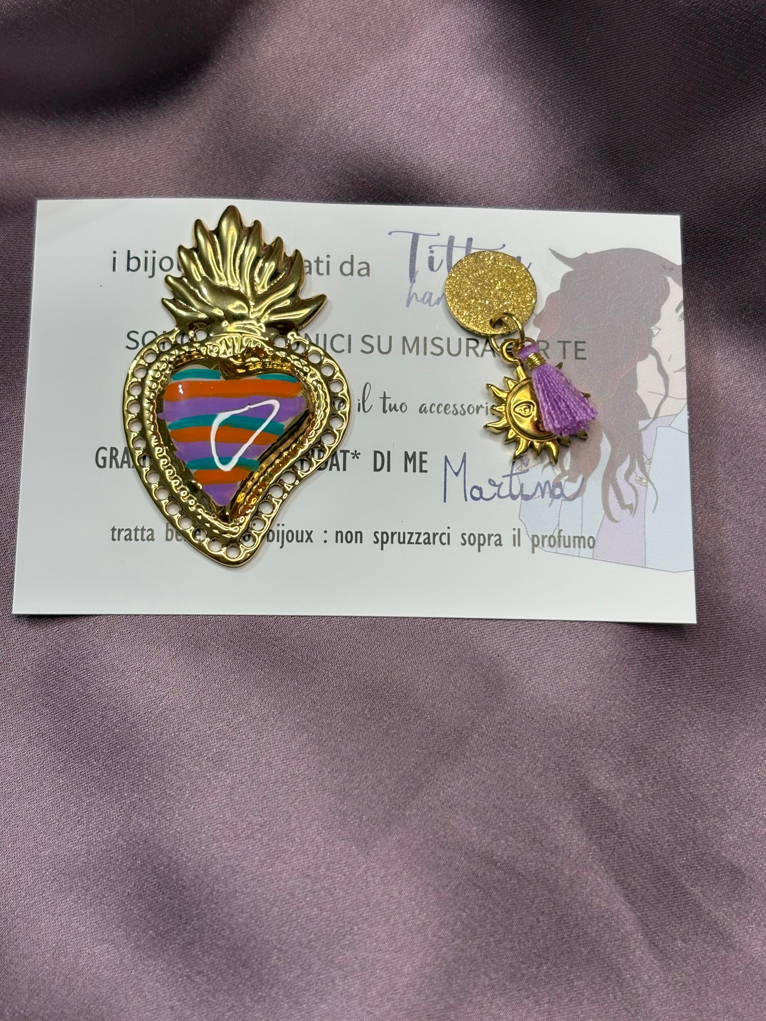 Cuore sacro lilla•arancio•acqua