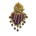 Mono cuore sacro burgundy sabbia