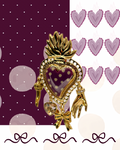 Cuore sacro prugna beige