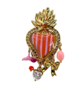Mono cuore sacro arancio rosa