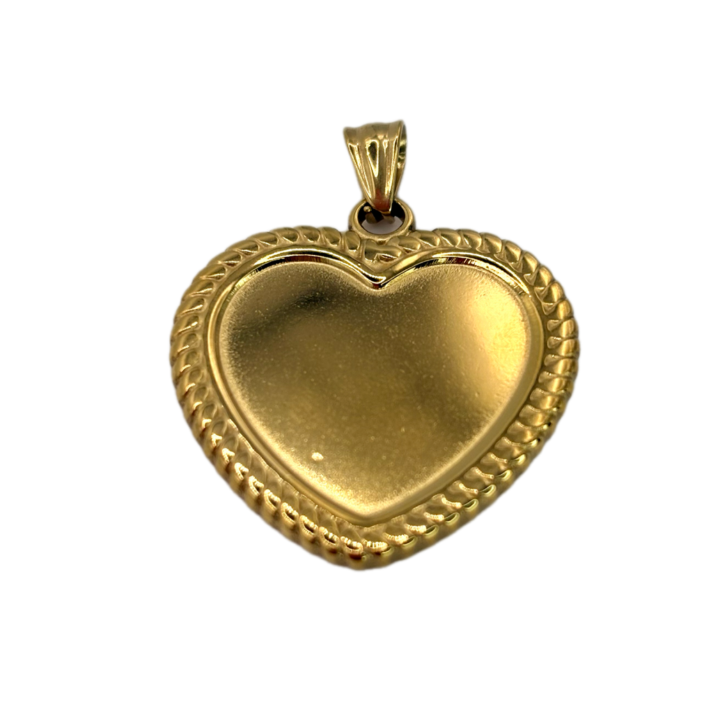 Medaglietta cuore bordato