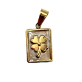Charm medaglietta quadrifoglio