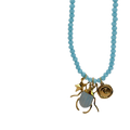 Collana scarabeo azzurra
