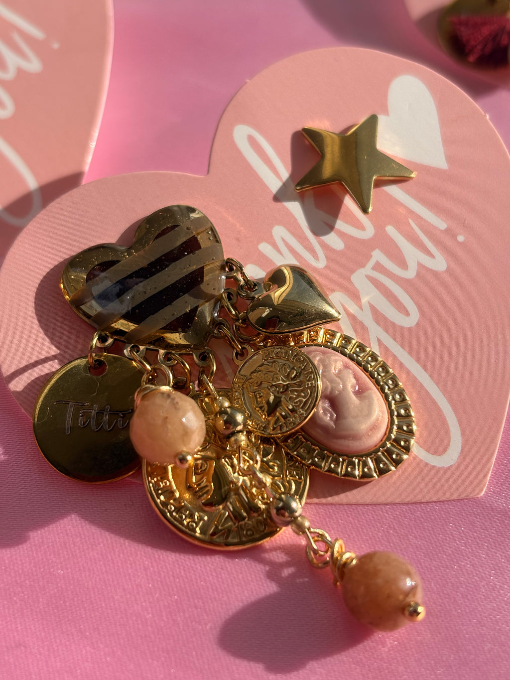 Cuore Penelope righe marrone