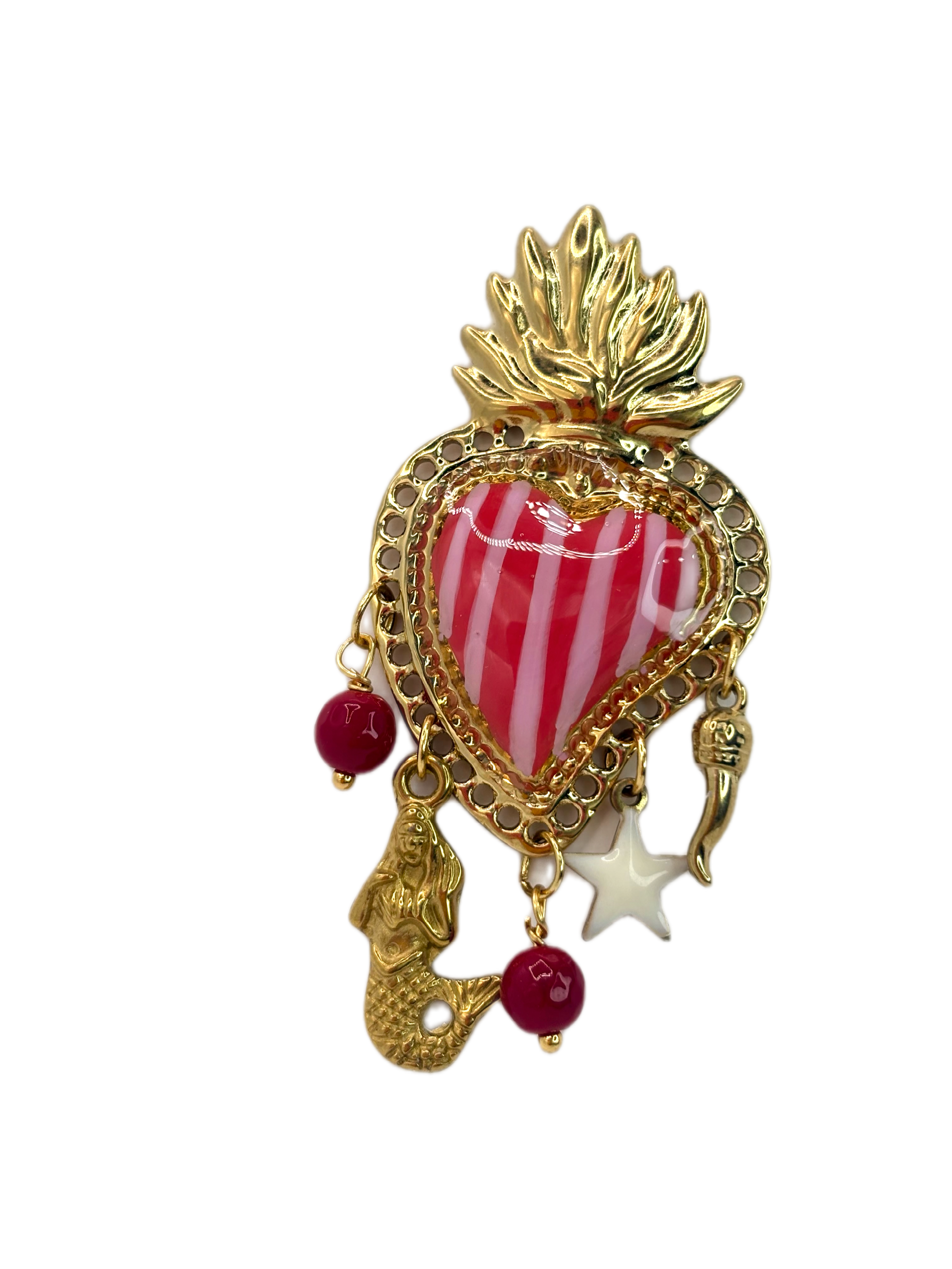Mono cuore sacro rosa rosso