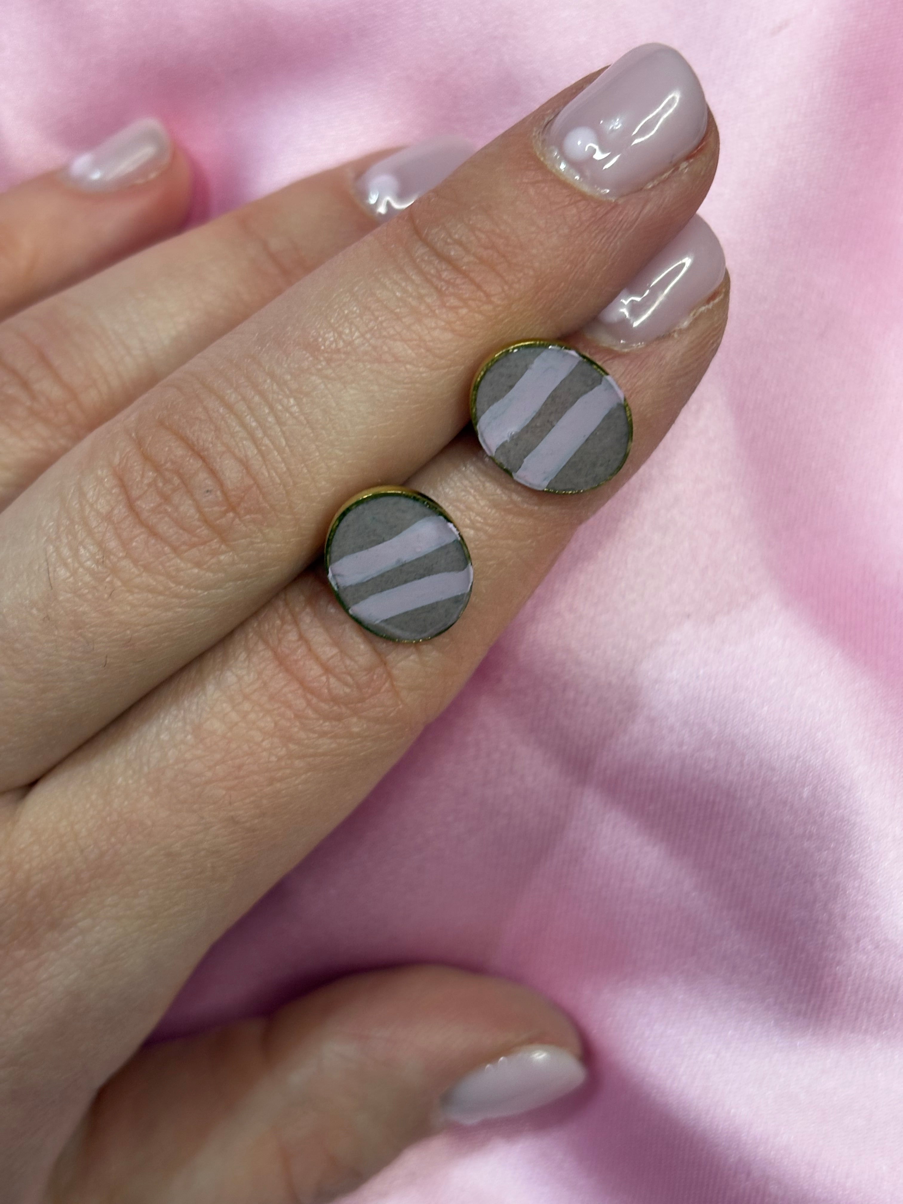 Bottoncini marrone rosa 2