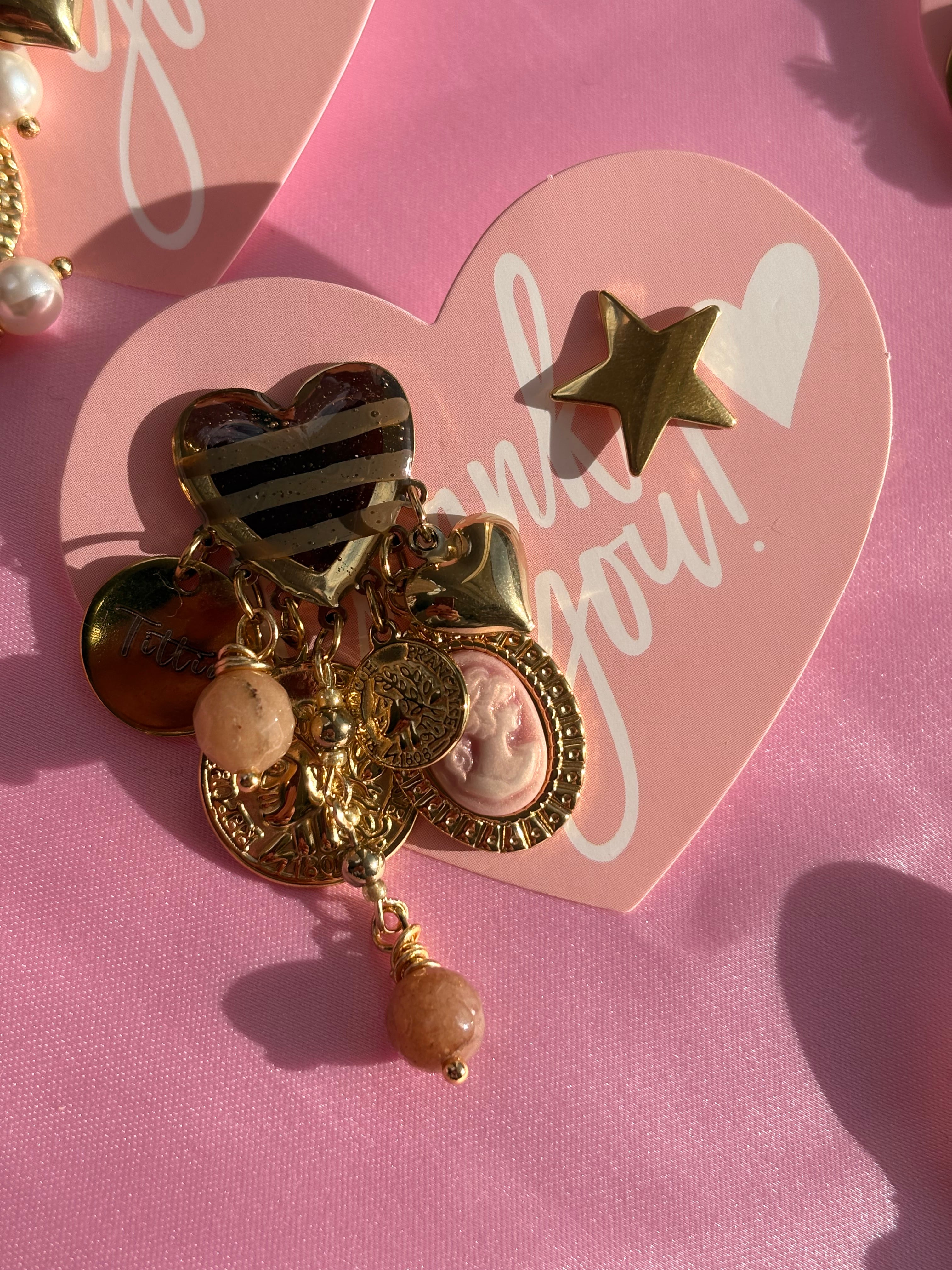 Cuore Penelope righe marrone