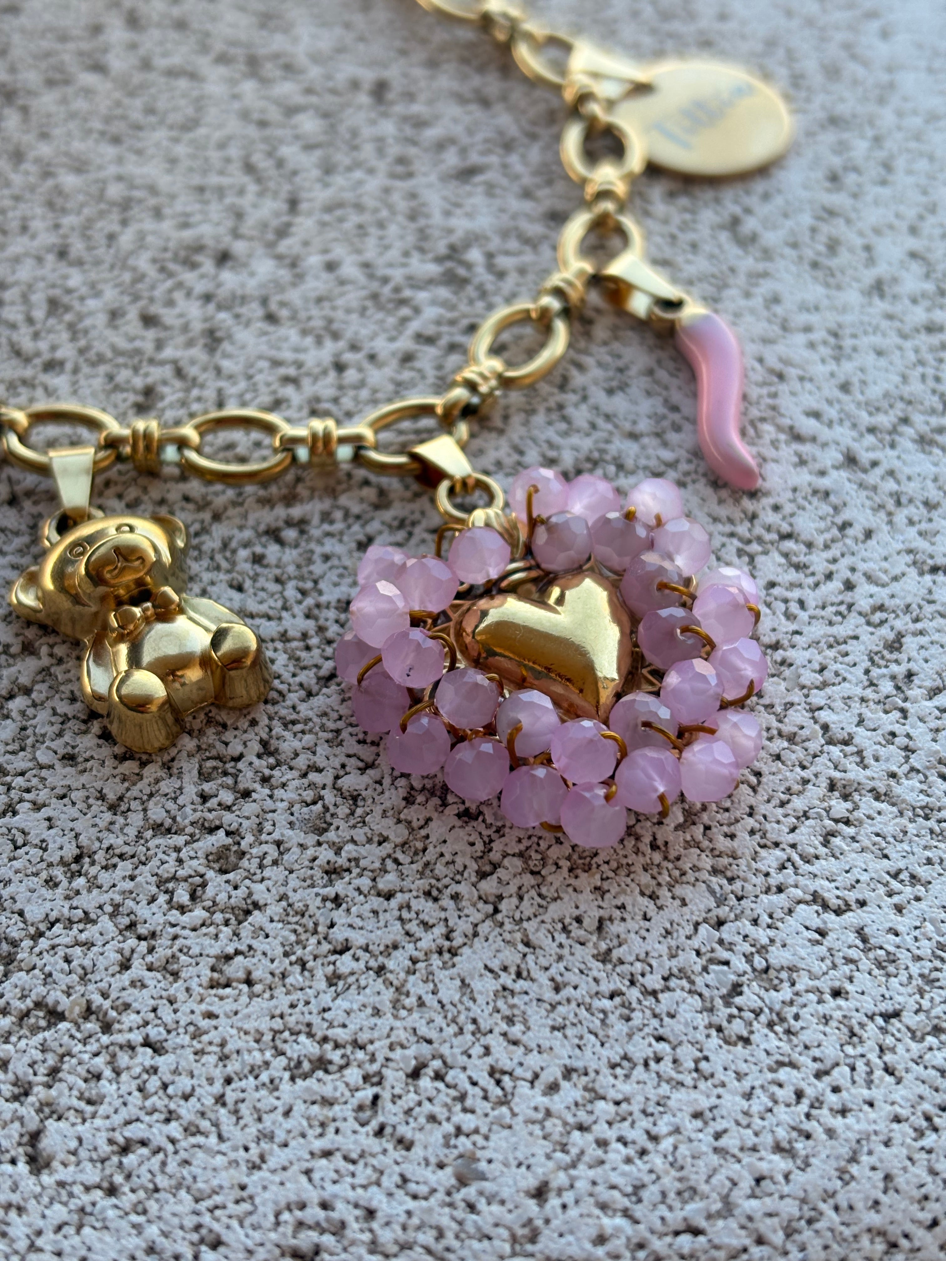 Cuore sacro intreccio rosa