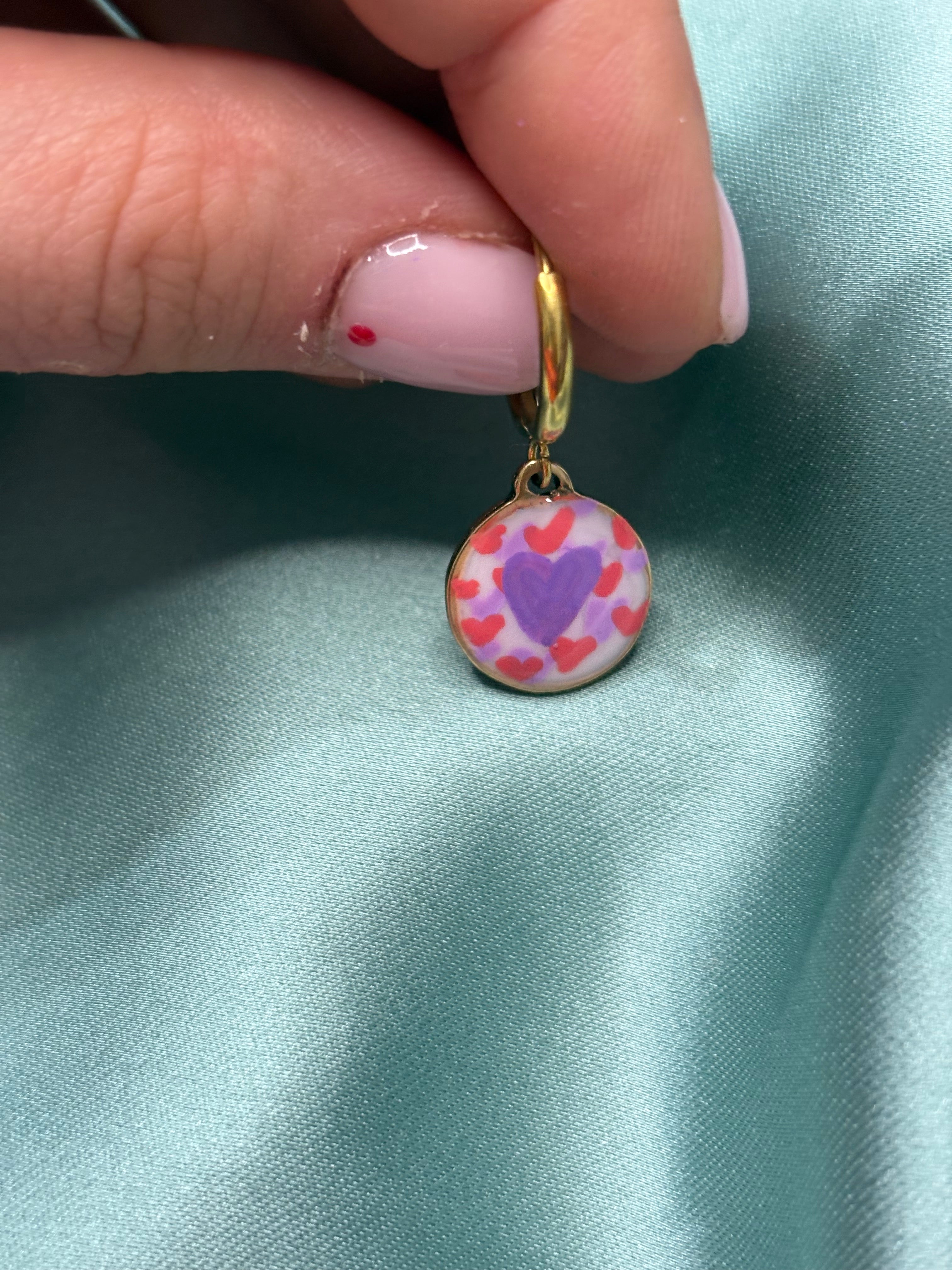 Monocerchietto in acciaio disegnato a mano 12