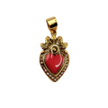 Charm cuore sacro rosso+strass
