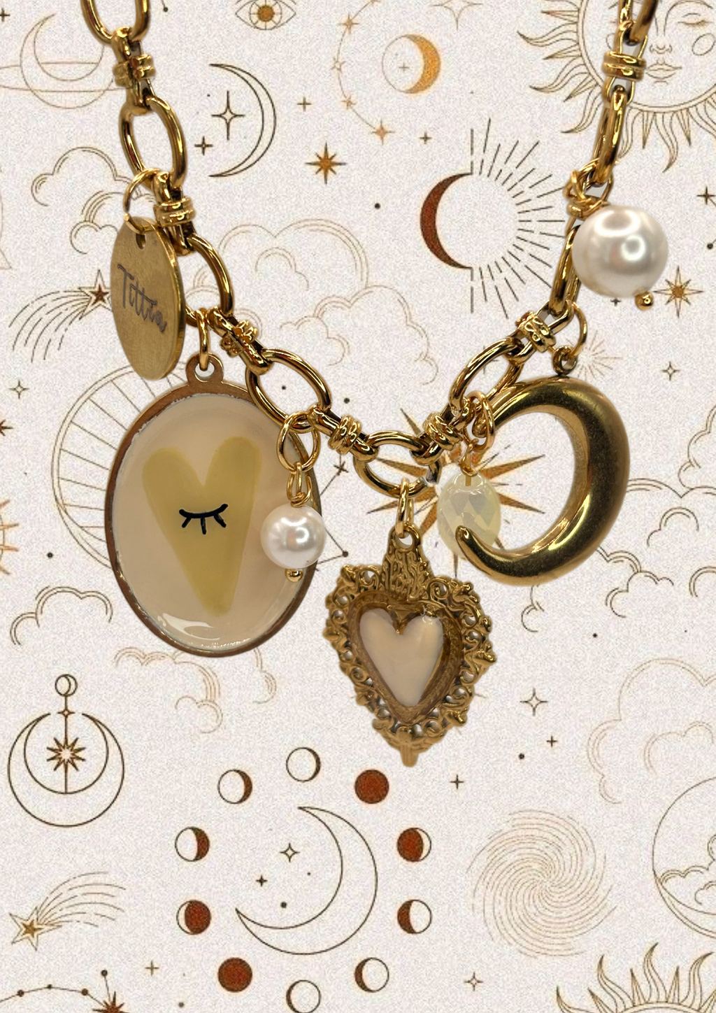 Collana luna beige
