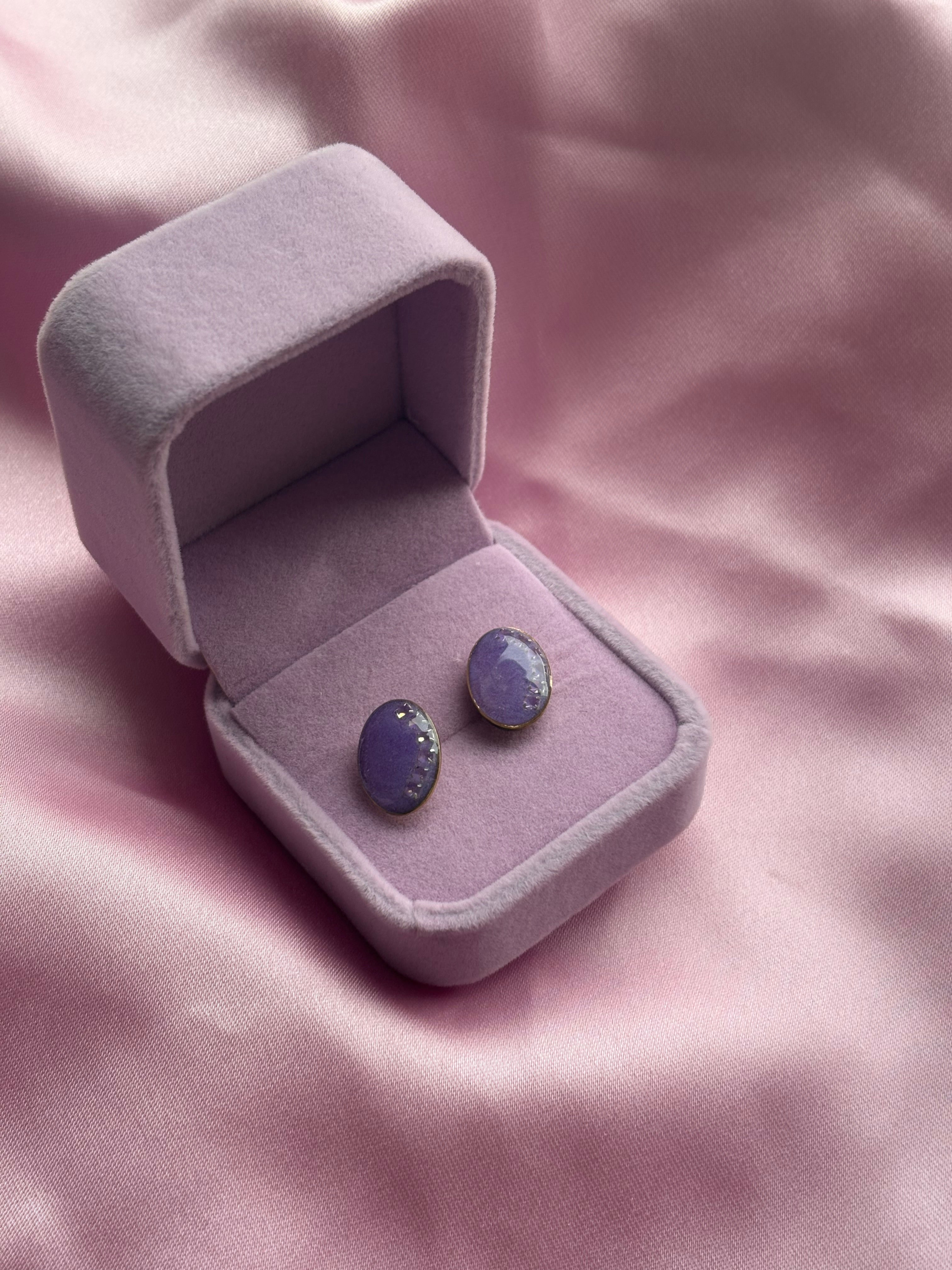 Bottoncini strass lilla