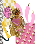 Cuore sacro rosa giallo
