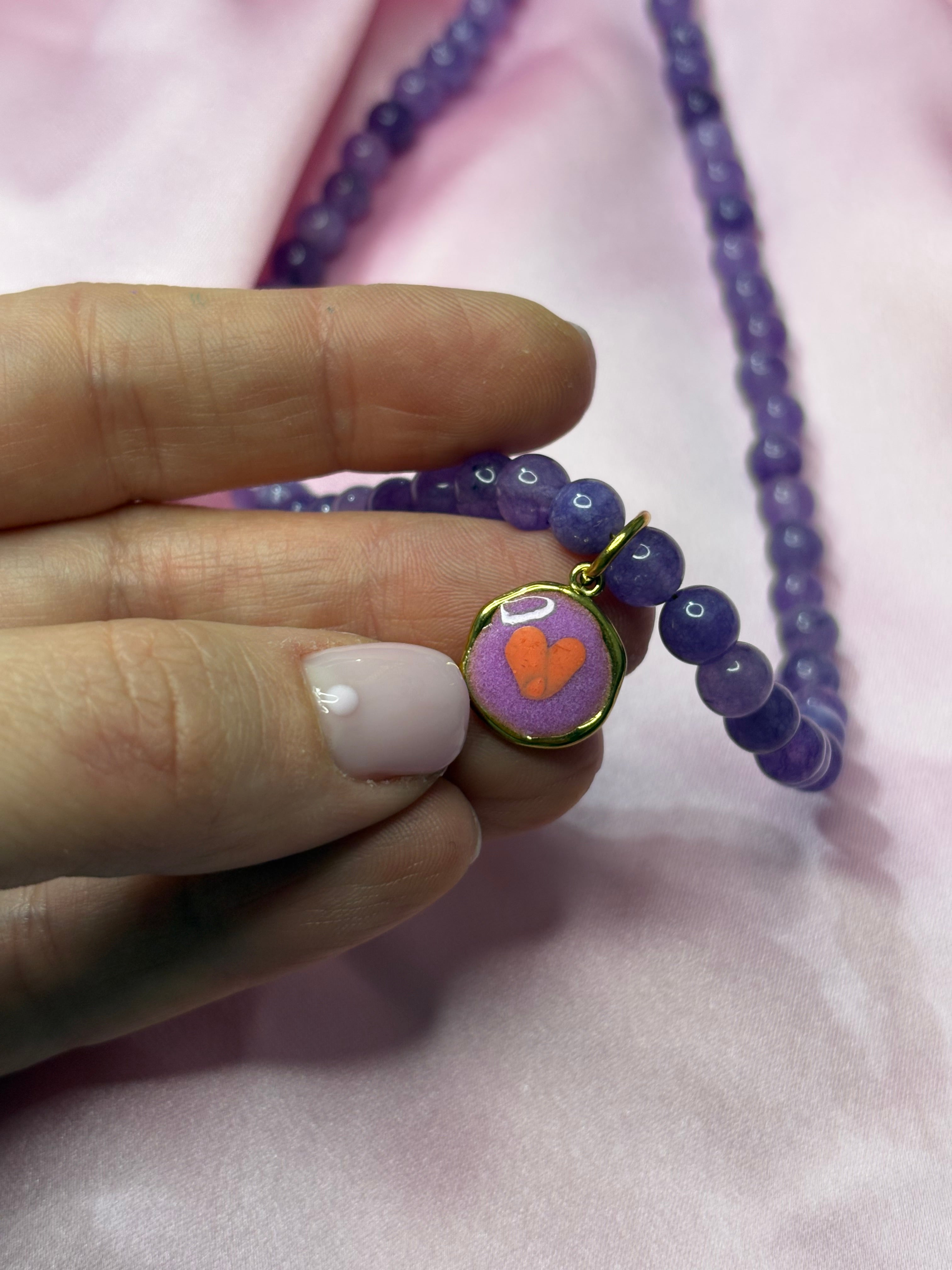 STOLEN cuoricino lilla arancio