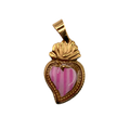 Charm cuore sacro rosa fucsia