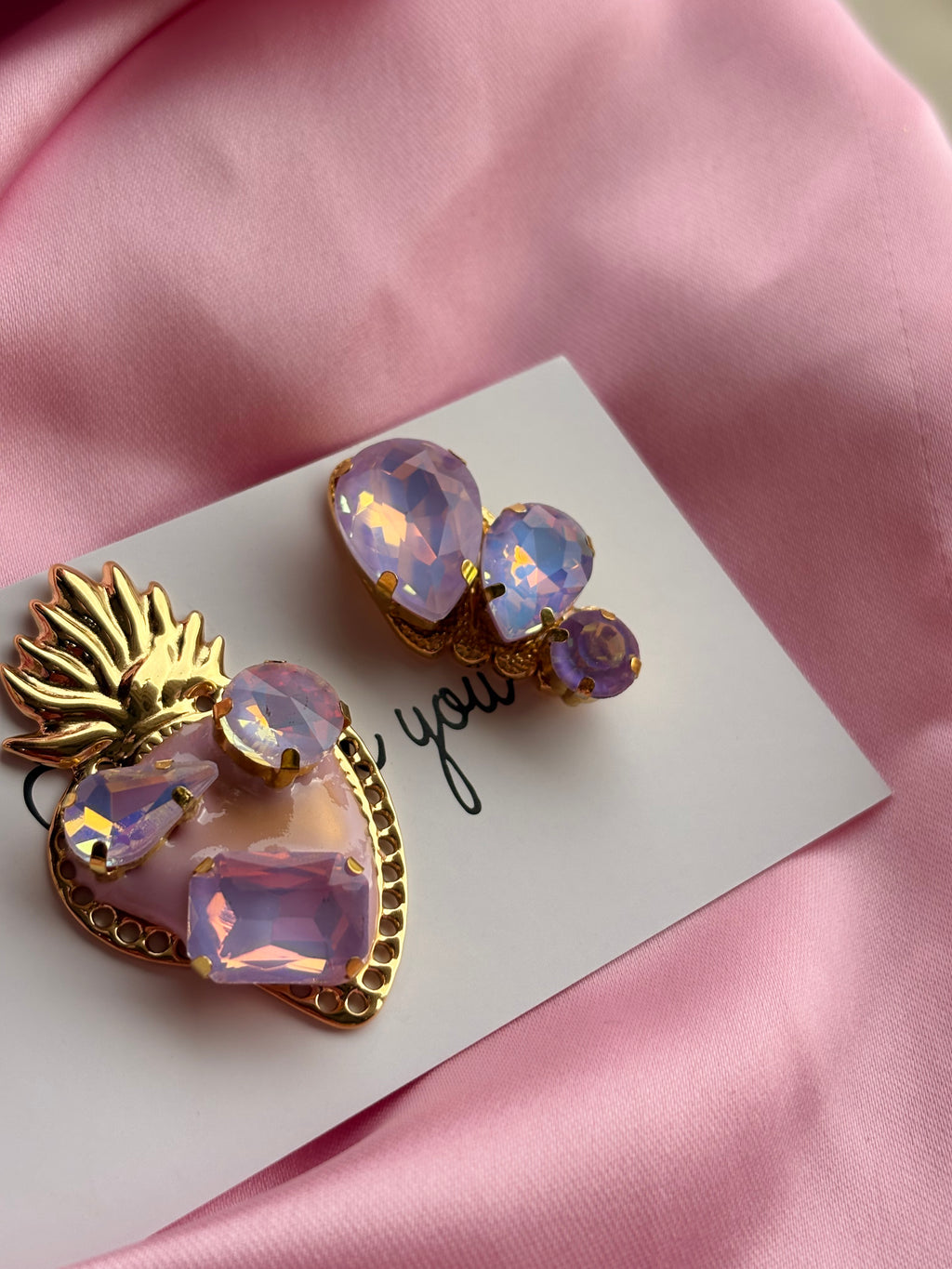 Cuore sacro pietre lilla