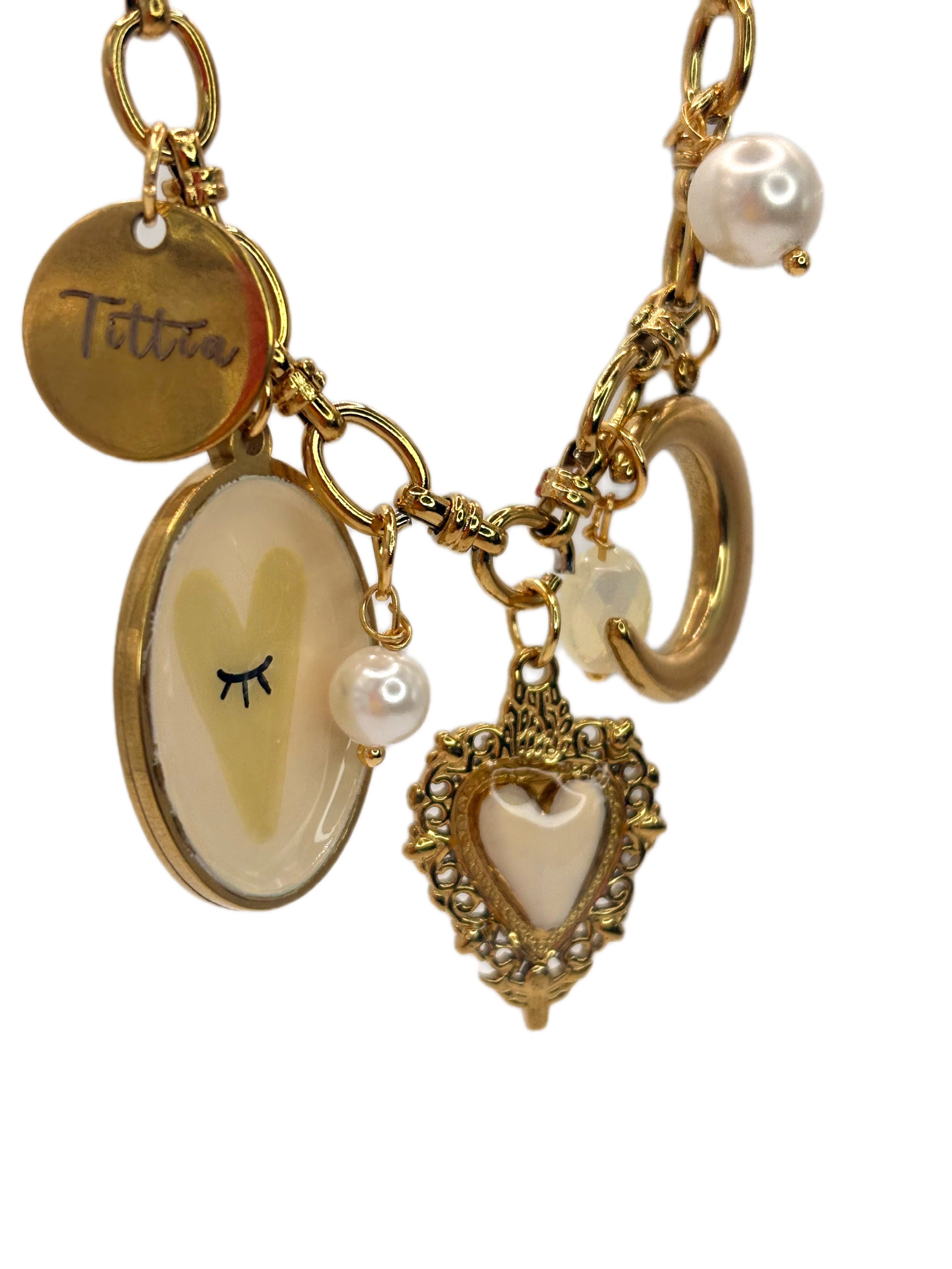 Collana luna beige