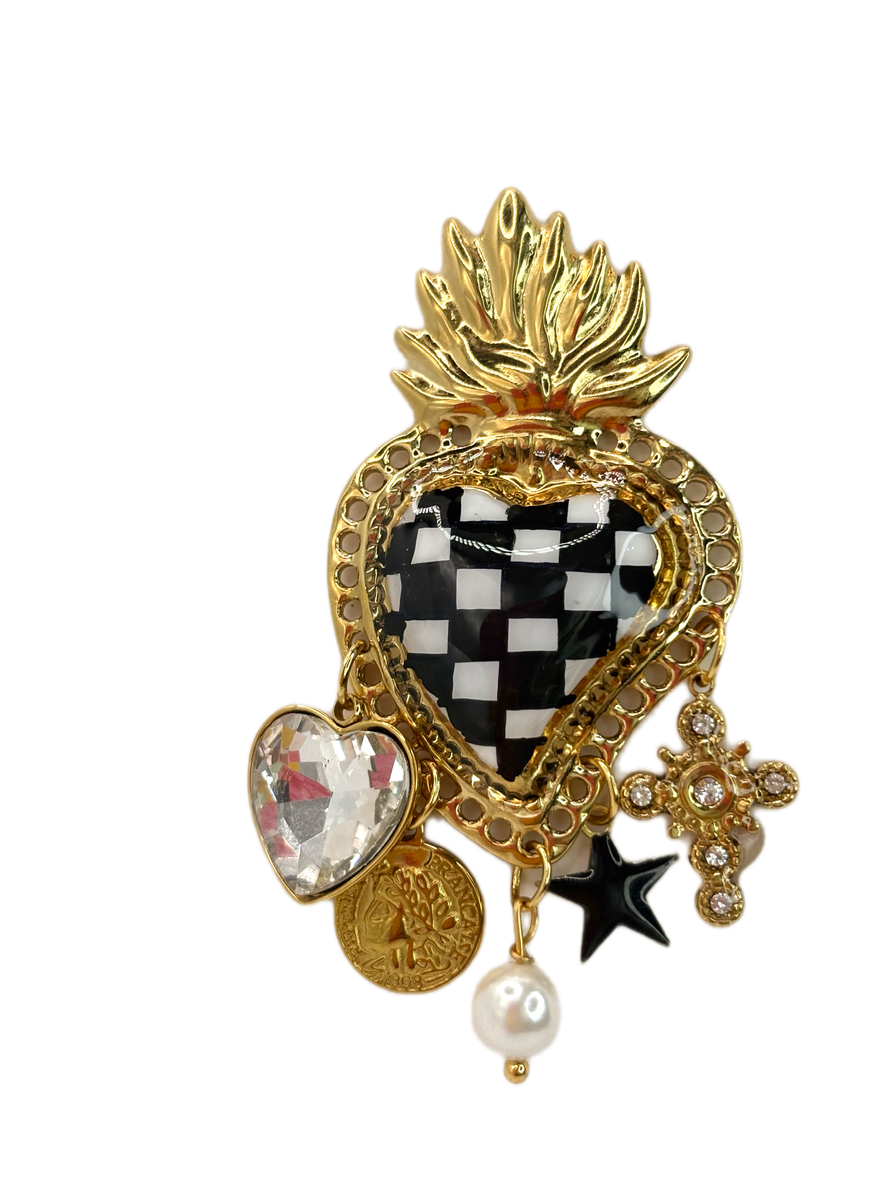 Mono cuore sacro bianco nero