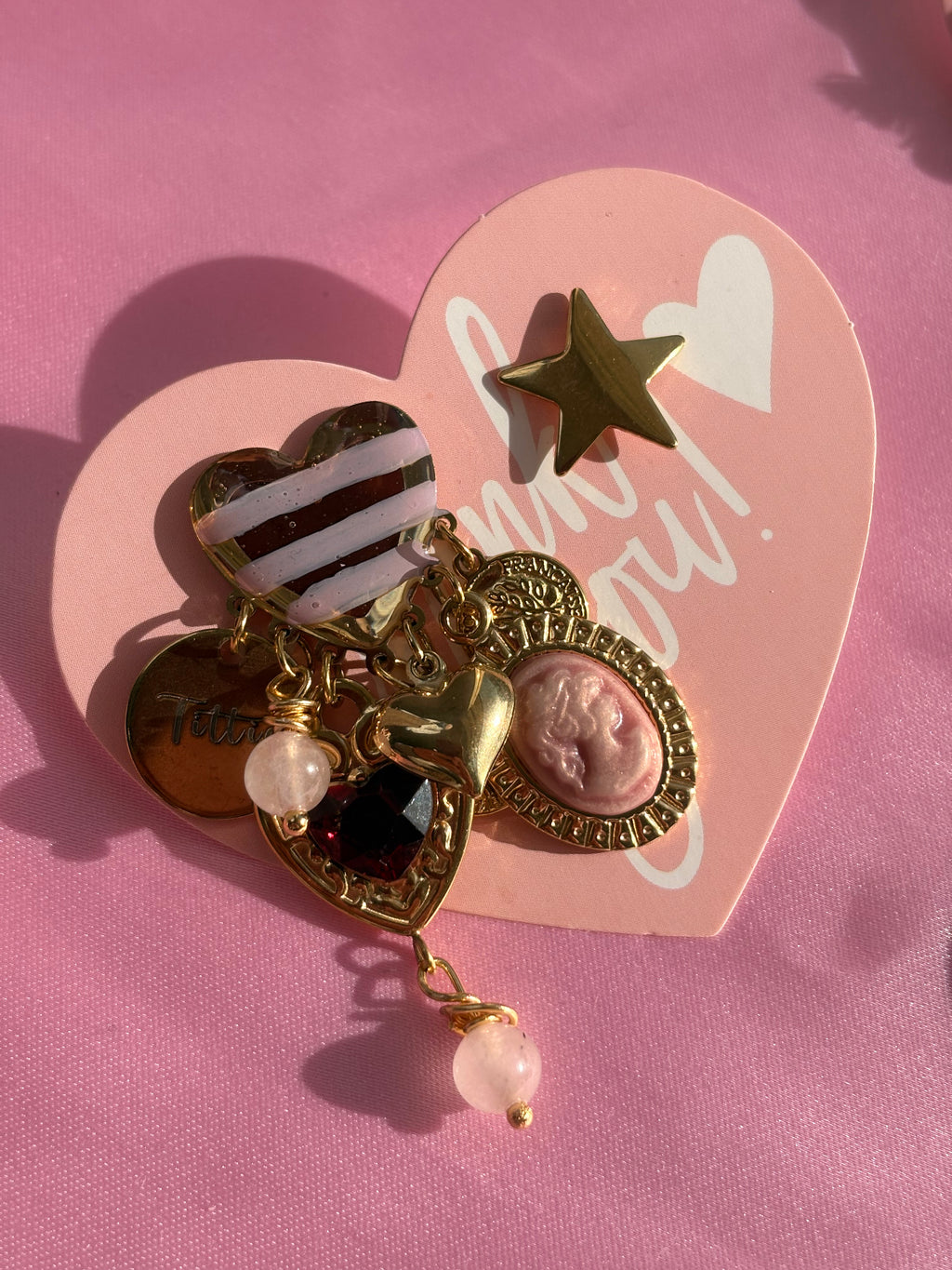 Cuore Penelope righe bordeaux