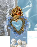 Cuore sacro celeste bianco