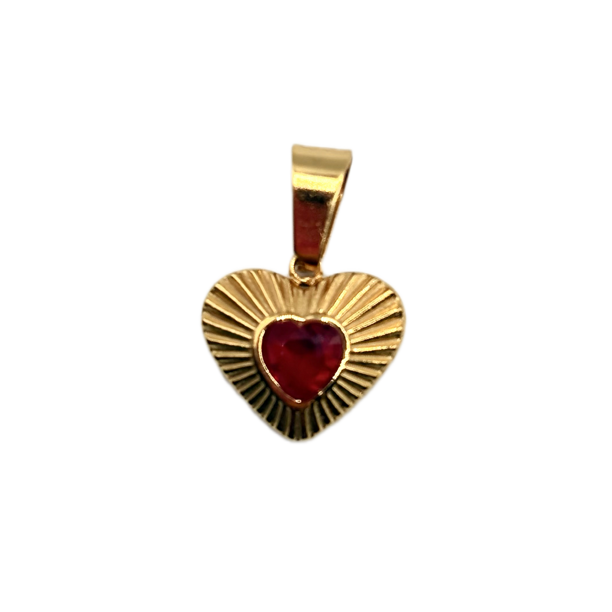 Charm cuore pietra bordeaux
