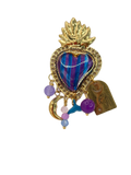 Mono cuore sacro viola blu
