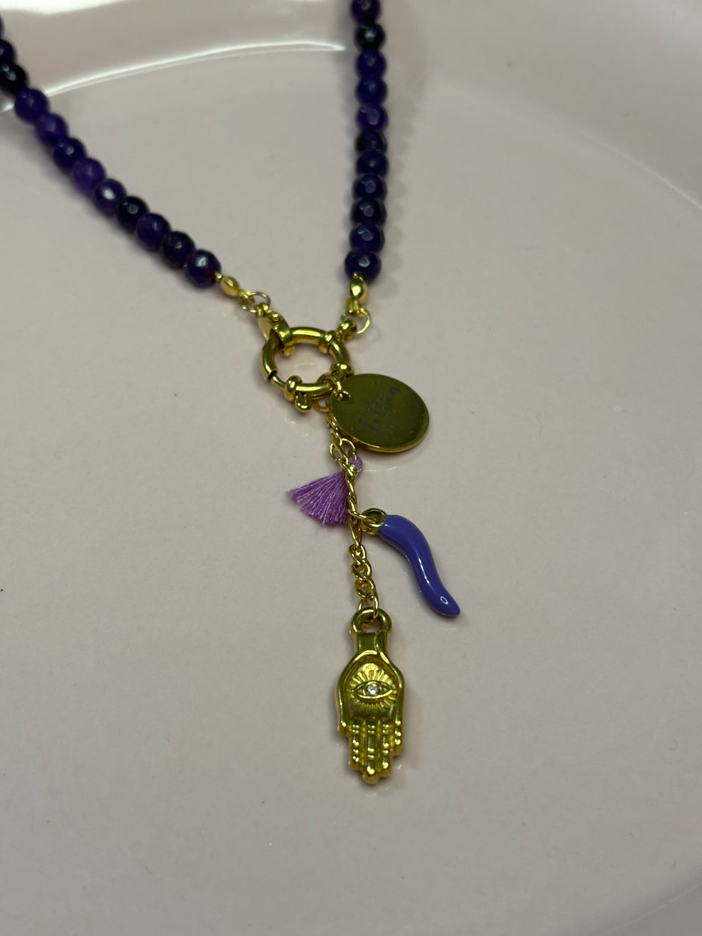 Collana viola timone