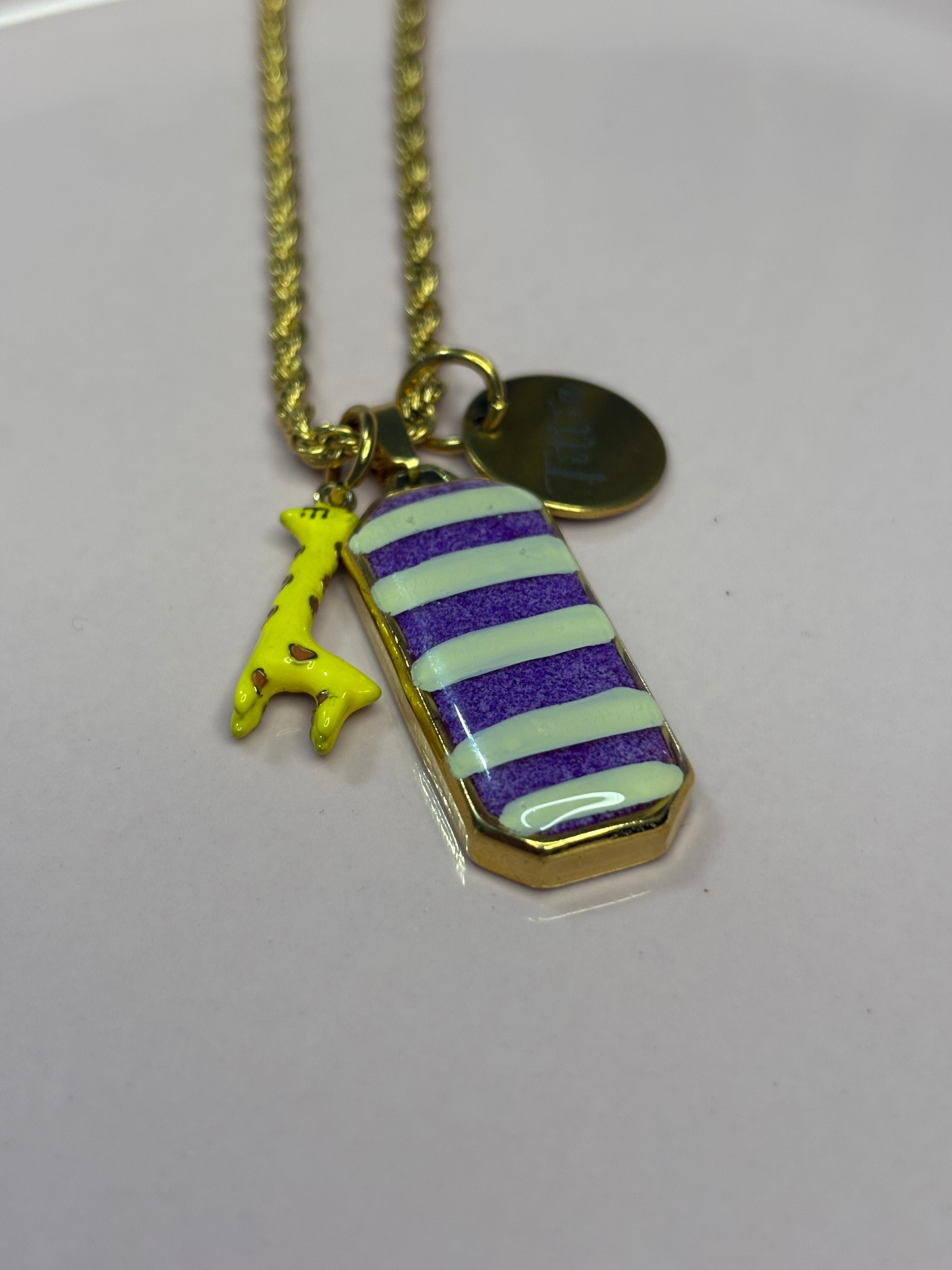 Giraffa & targhetta rettangolare