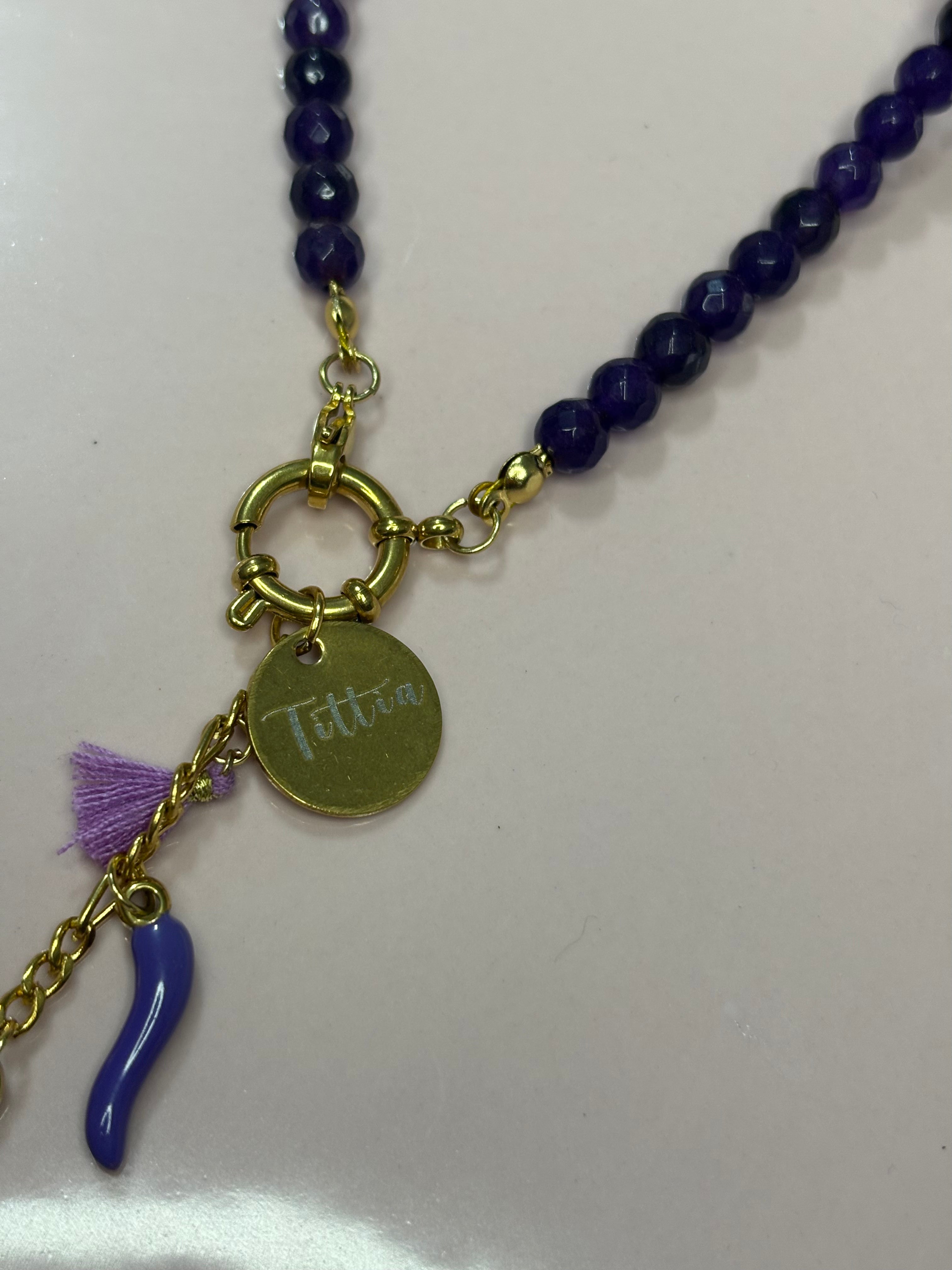 Collana viola timone