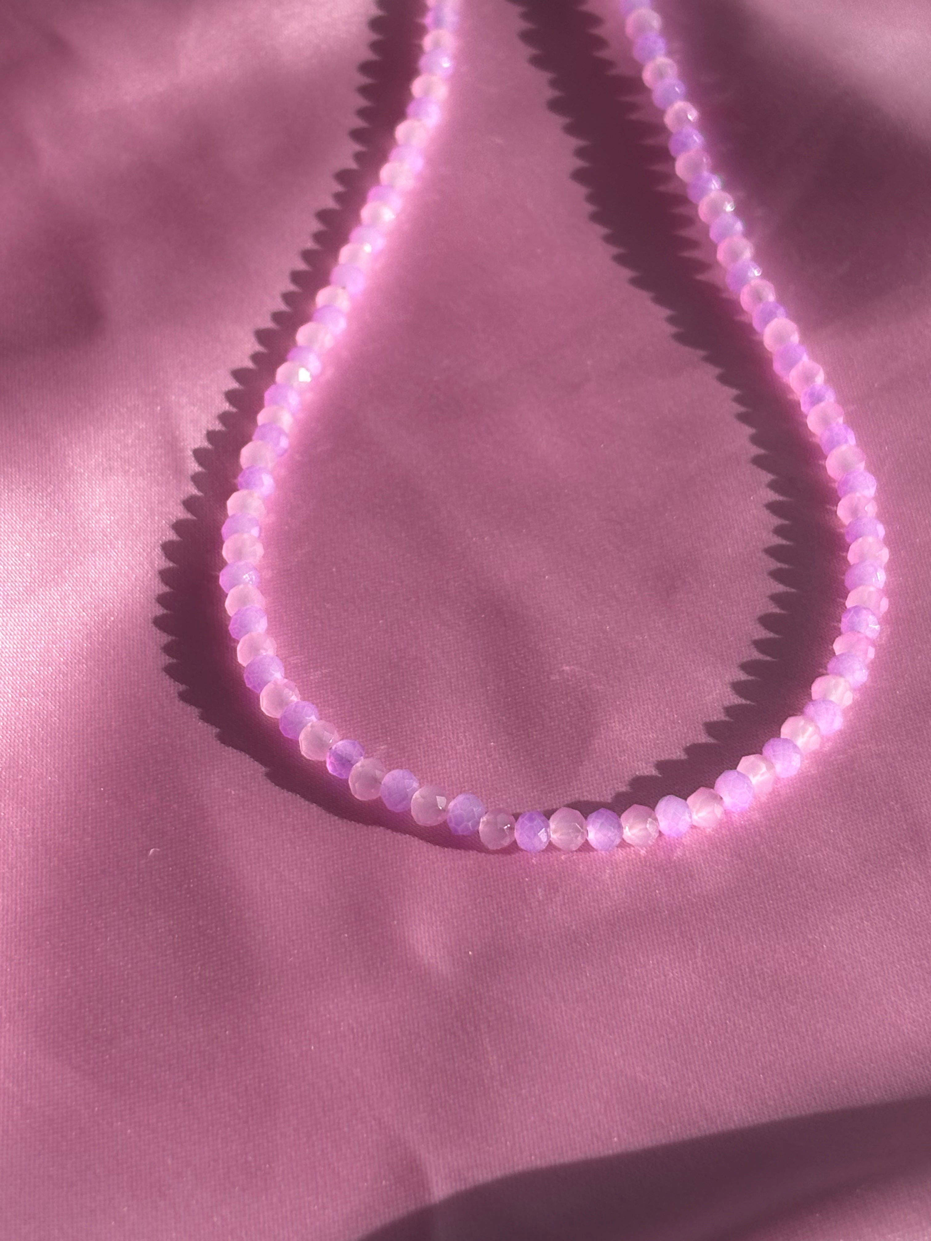 Mezzi cristalli lilla rosa