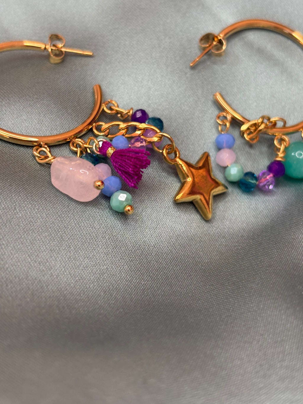 Cerchio multicharm acqua e viola