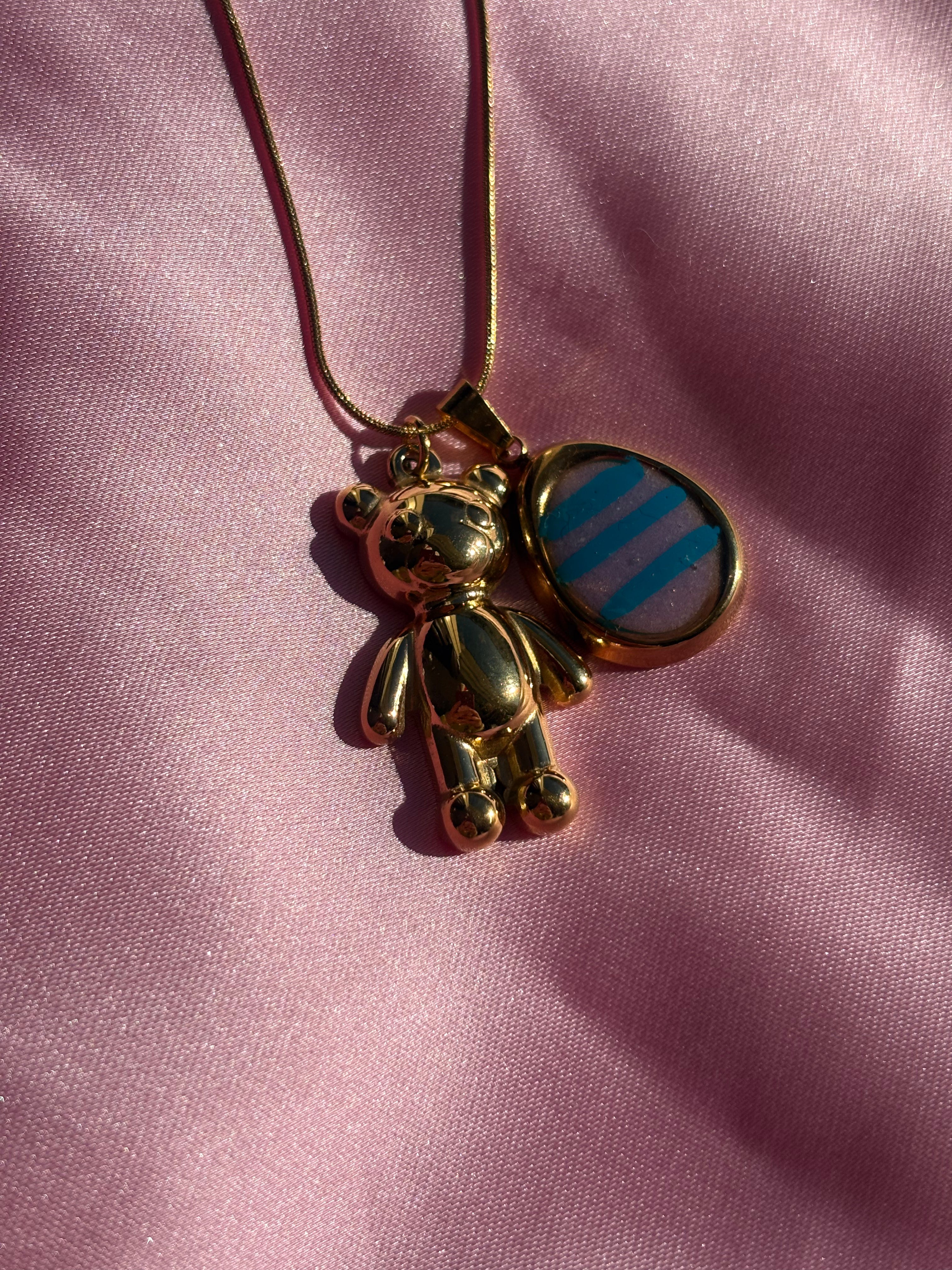 Maxi teddy lilla azzurro