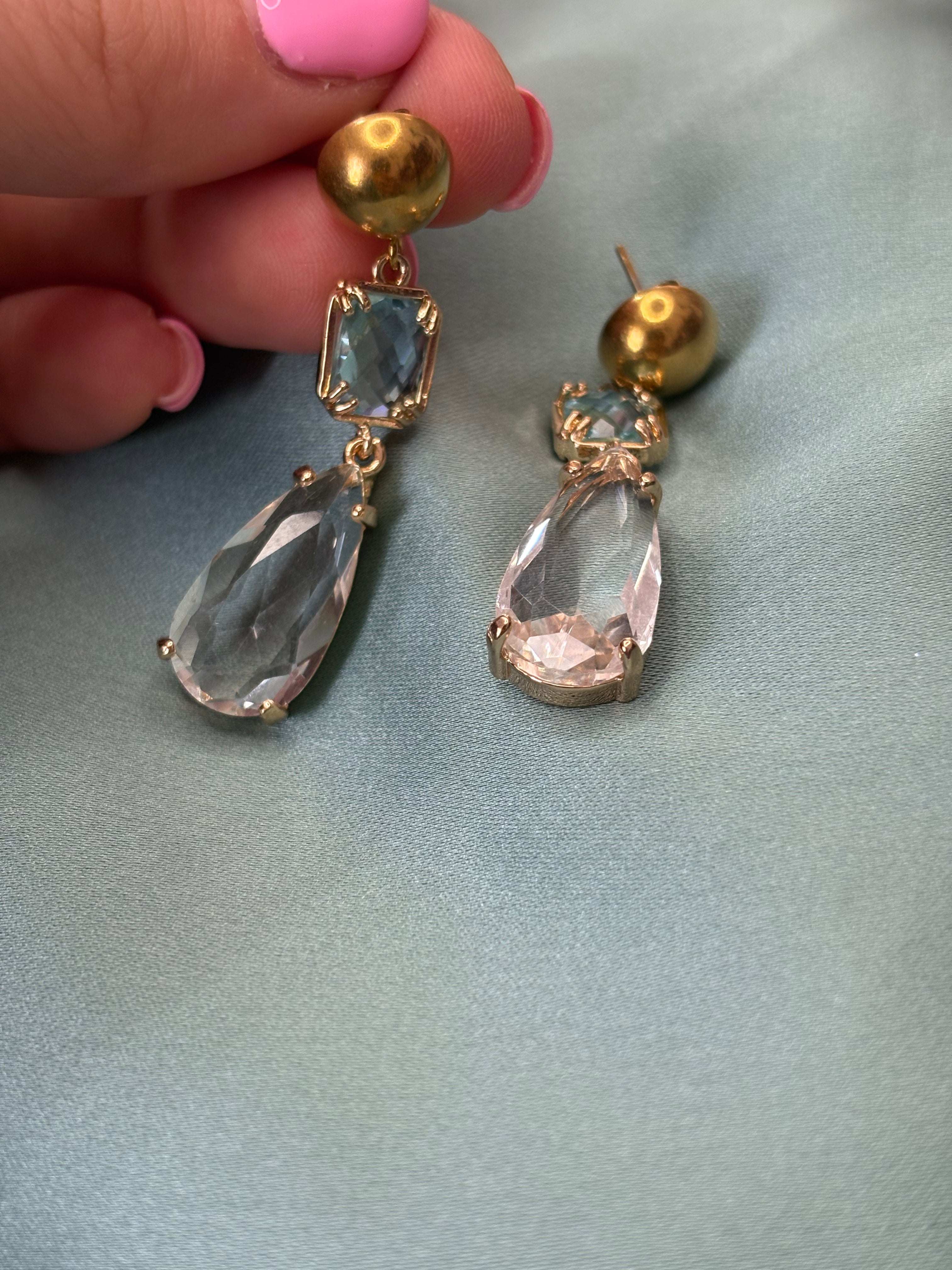 Orecchini Anne azzurro trasparente