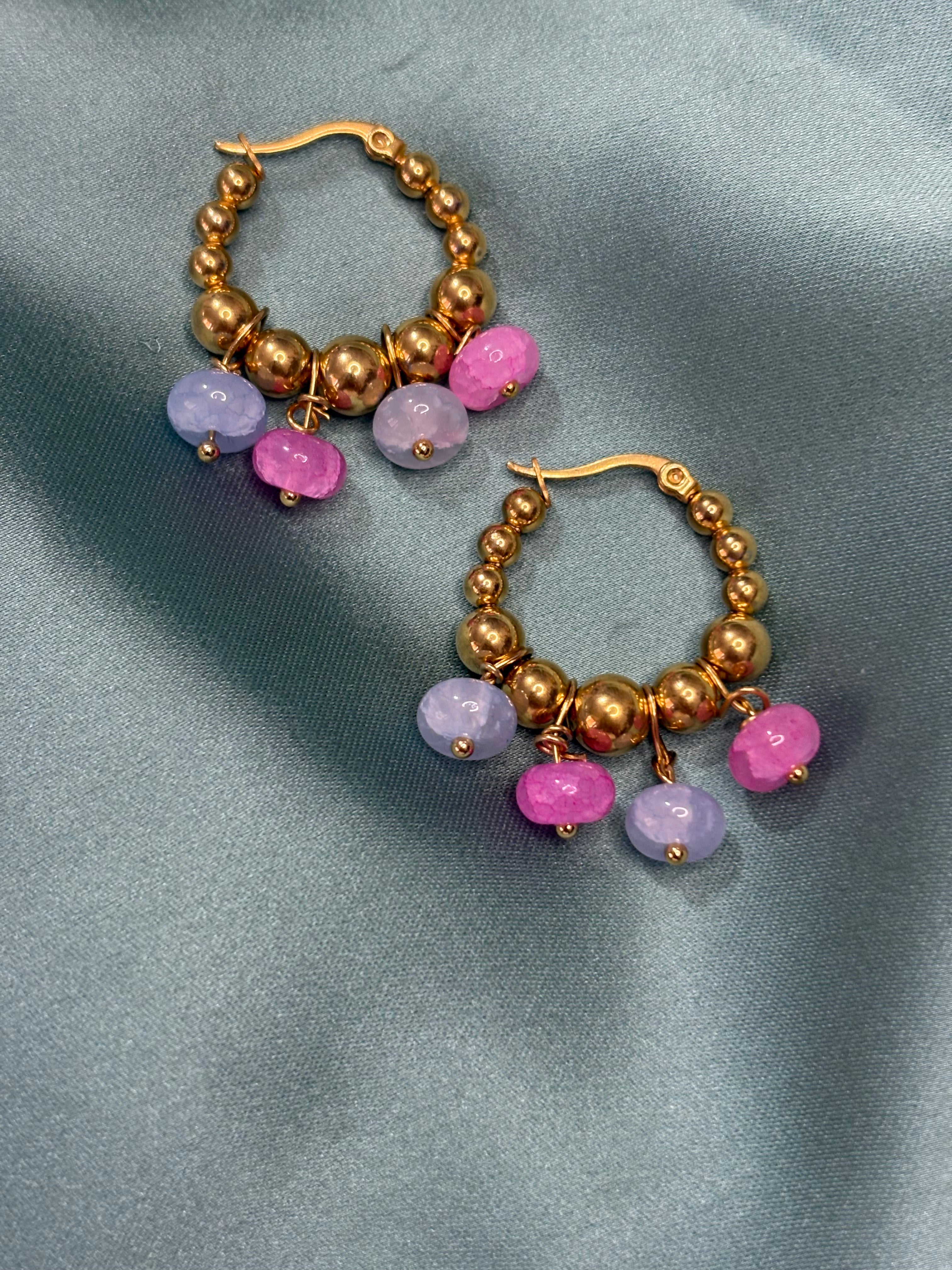 Orecchini bubble multicolore