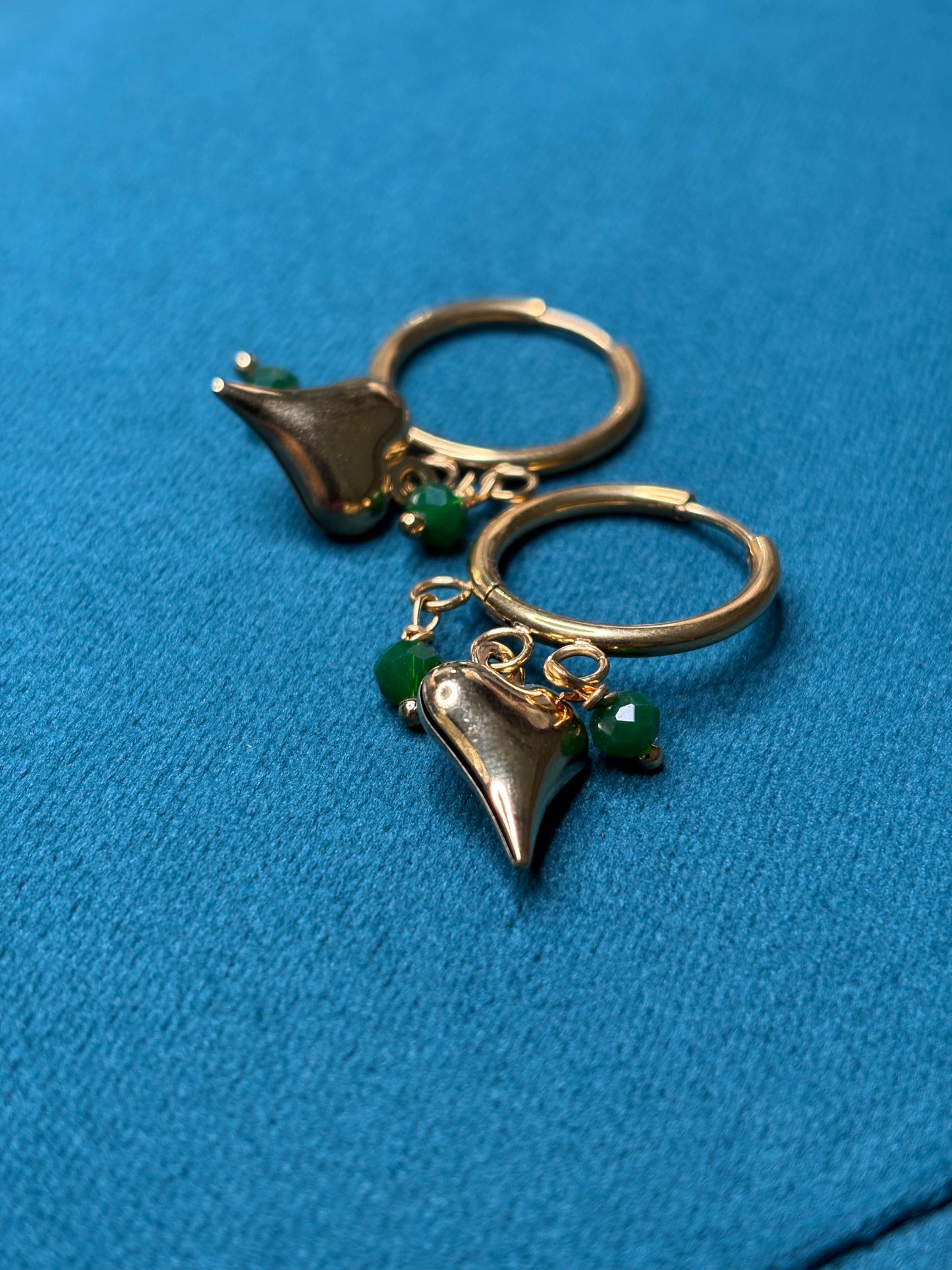 Cerchietto 3 charm verde bosco