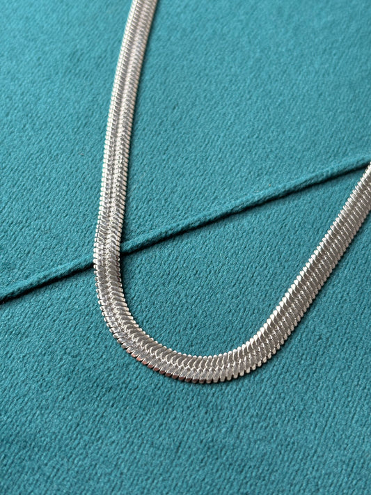 Snake piatto 4mm argento