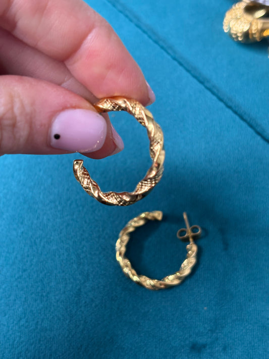 Cerchio mini intreccio Gold