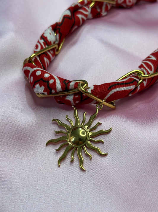 Collana bandana rossa