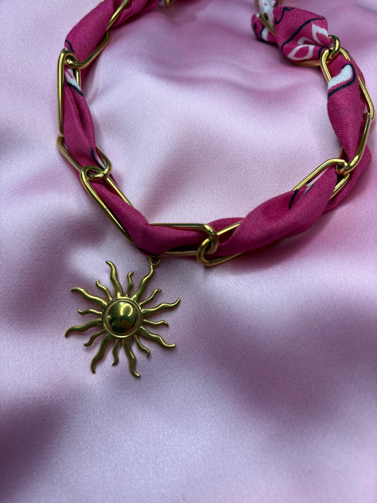 Collana bandana fucsia