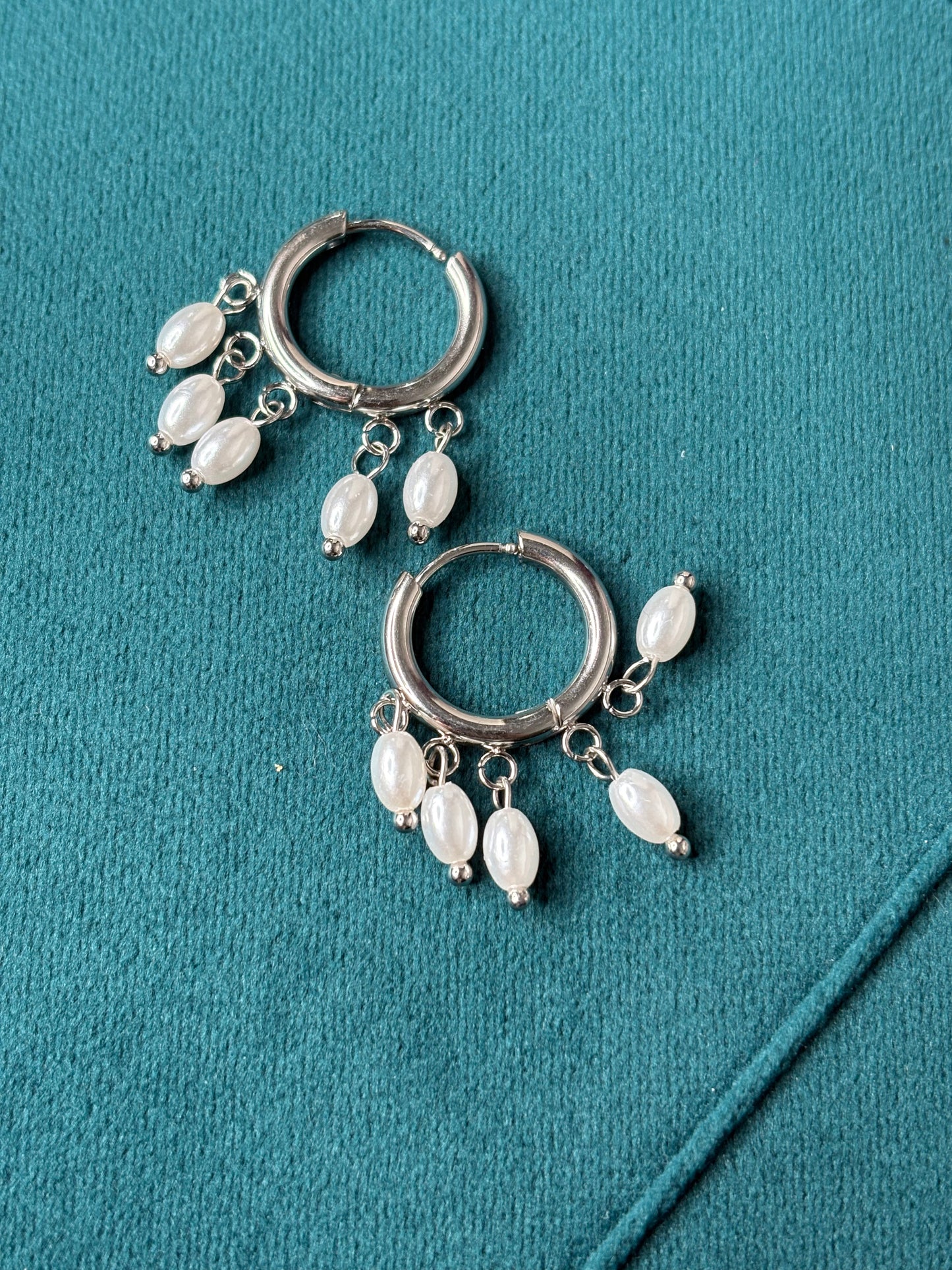 Cerchietto perle pendenti Silver
