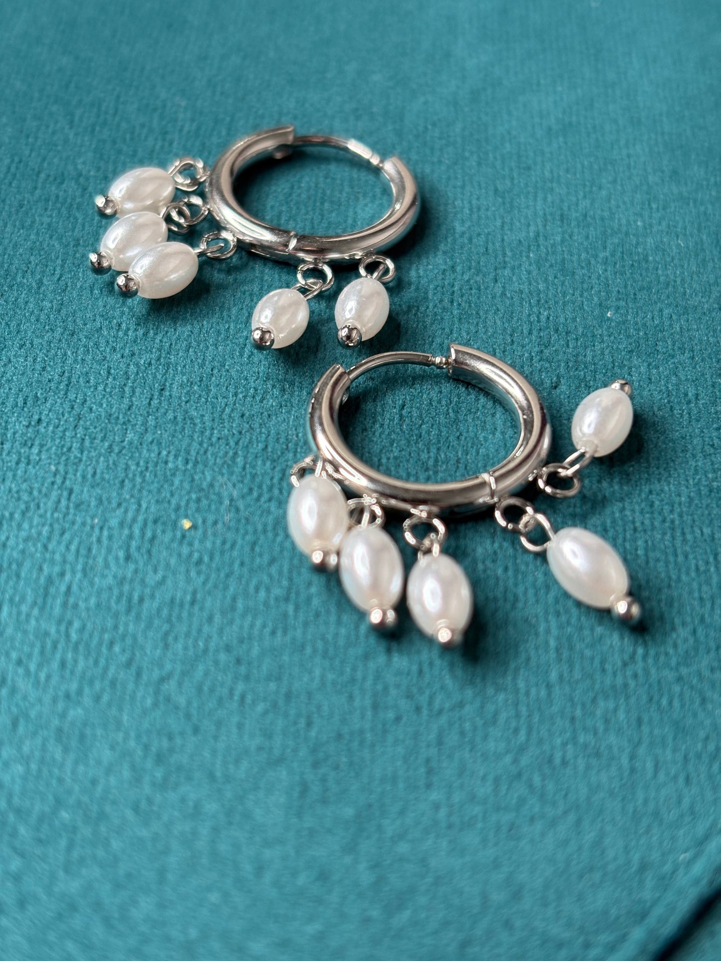 Cerchietto perle pendenti Silver