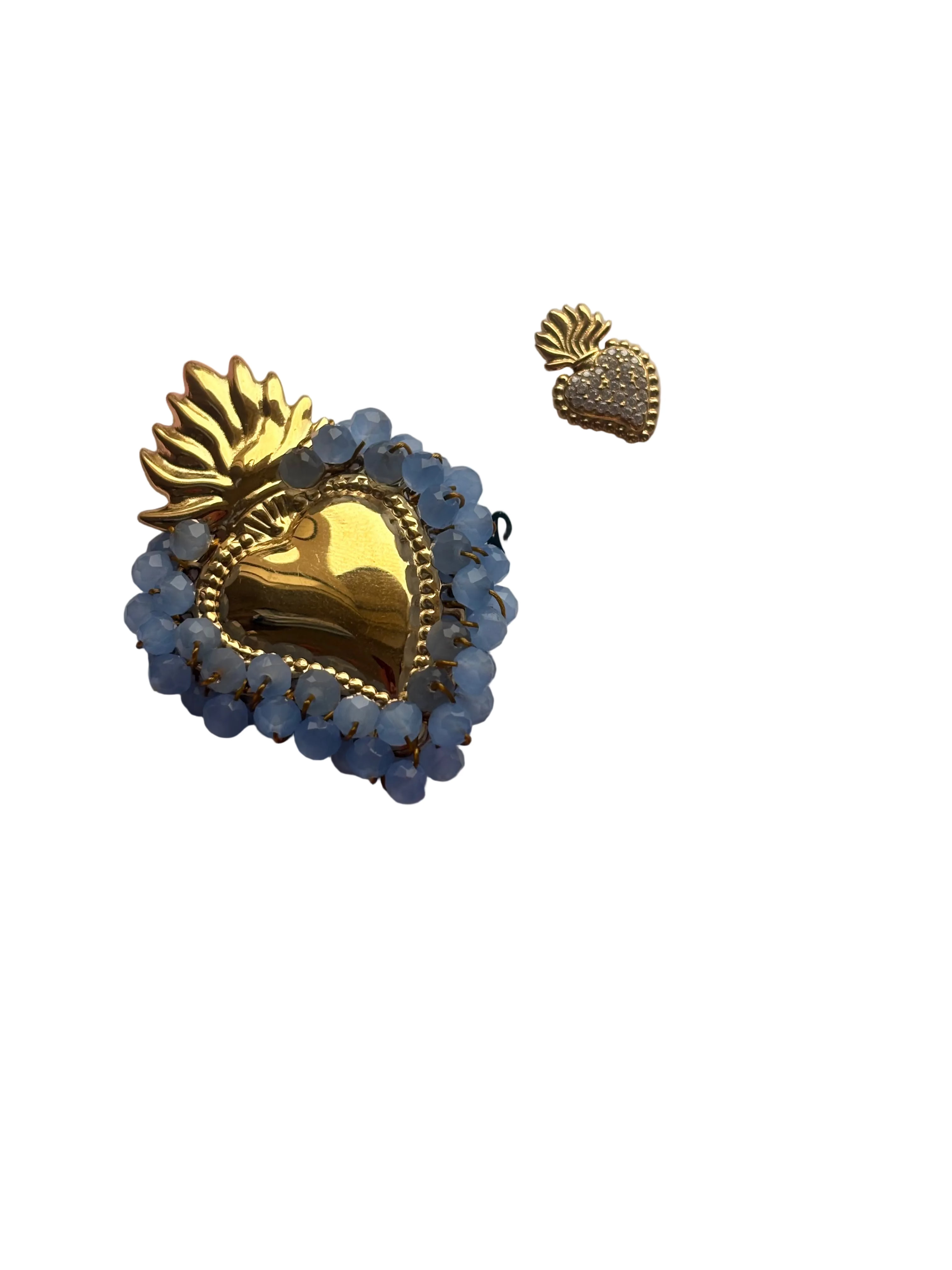 Cuore sacro intreccio azzurro