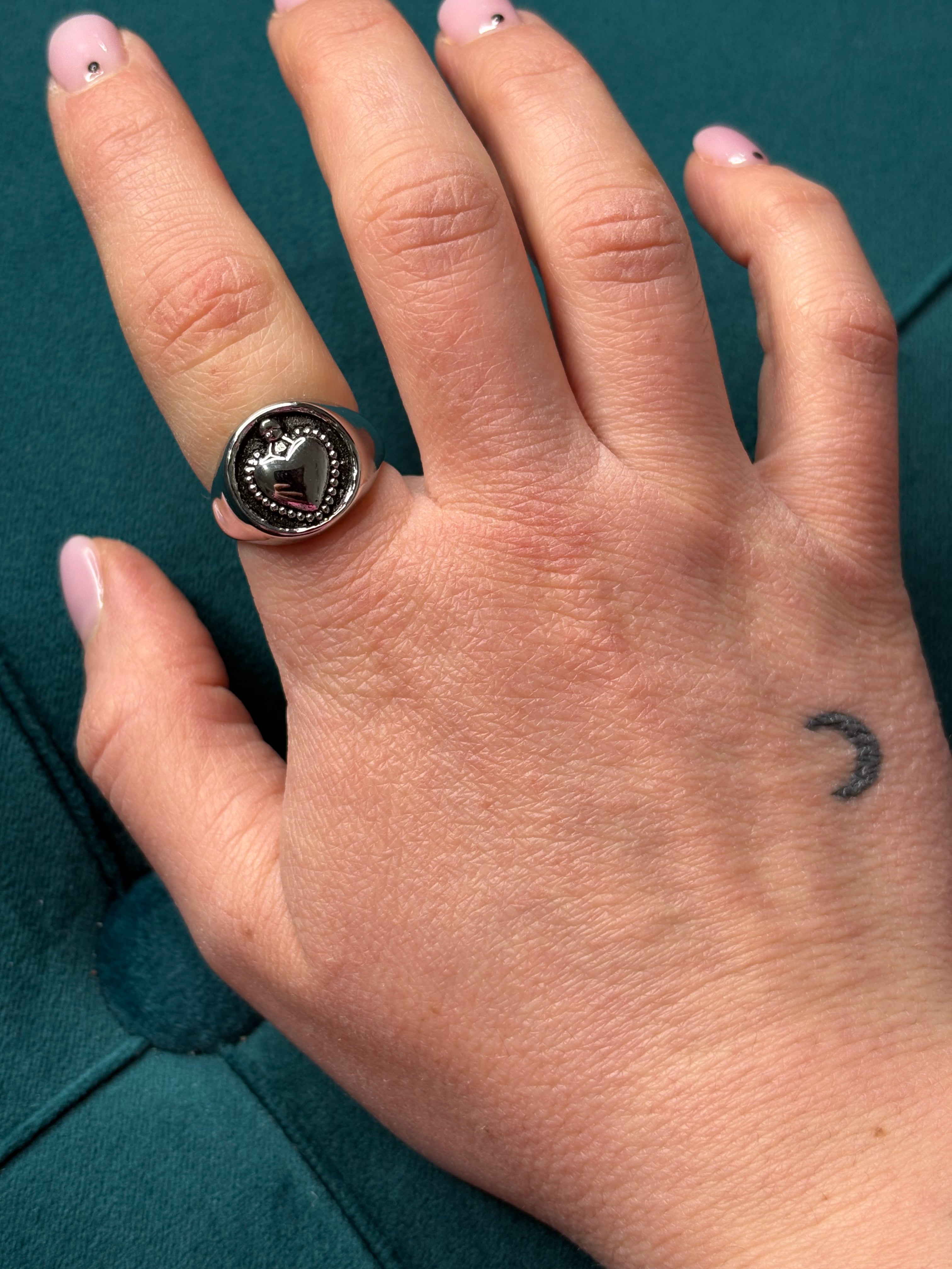 Cuore sacro argentato