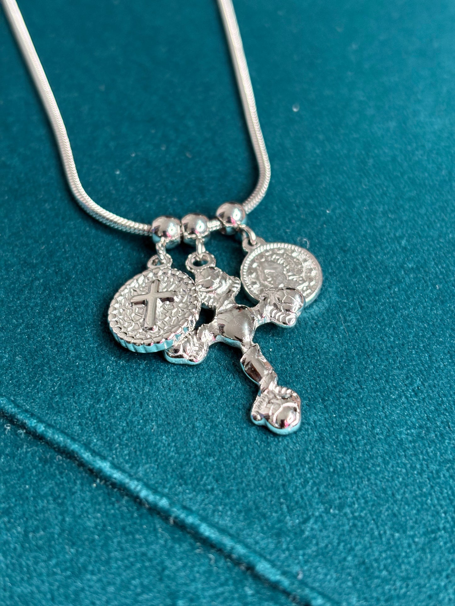 Collana 3charm croce argento