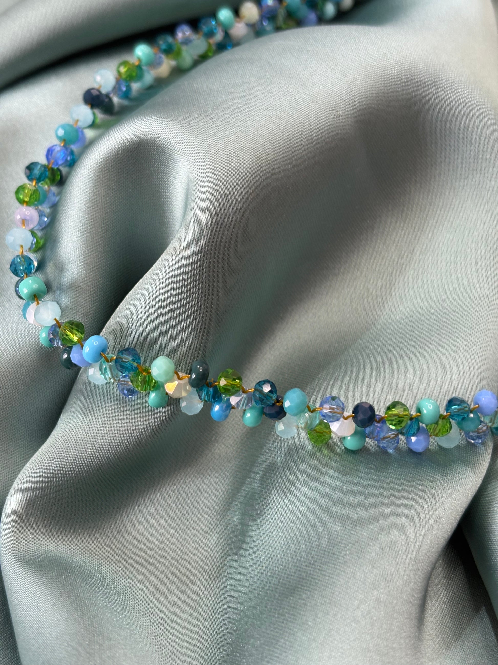 Girocollo Mary verde azzurro
