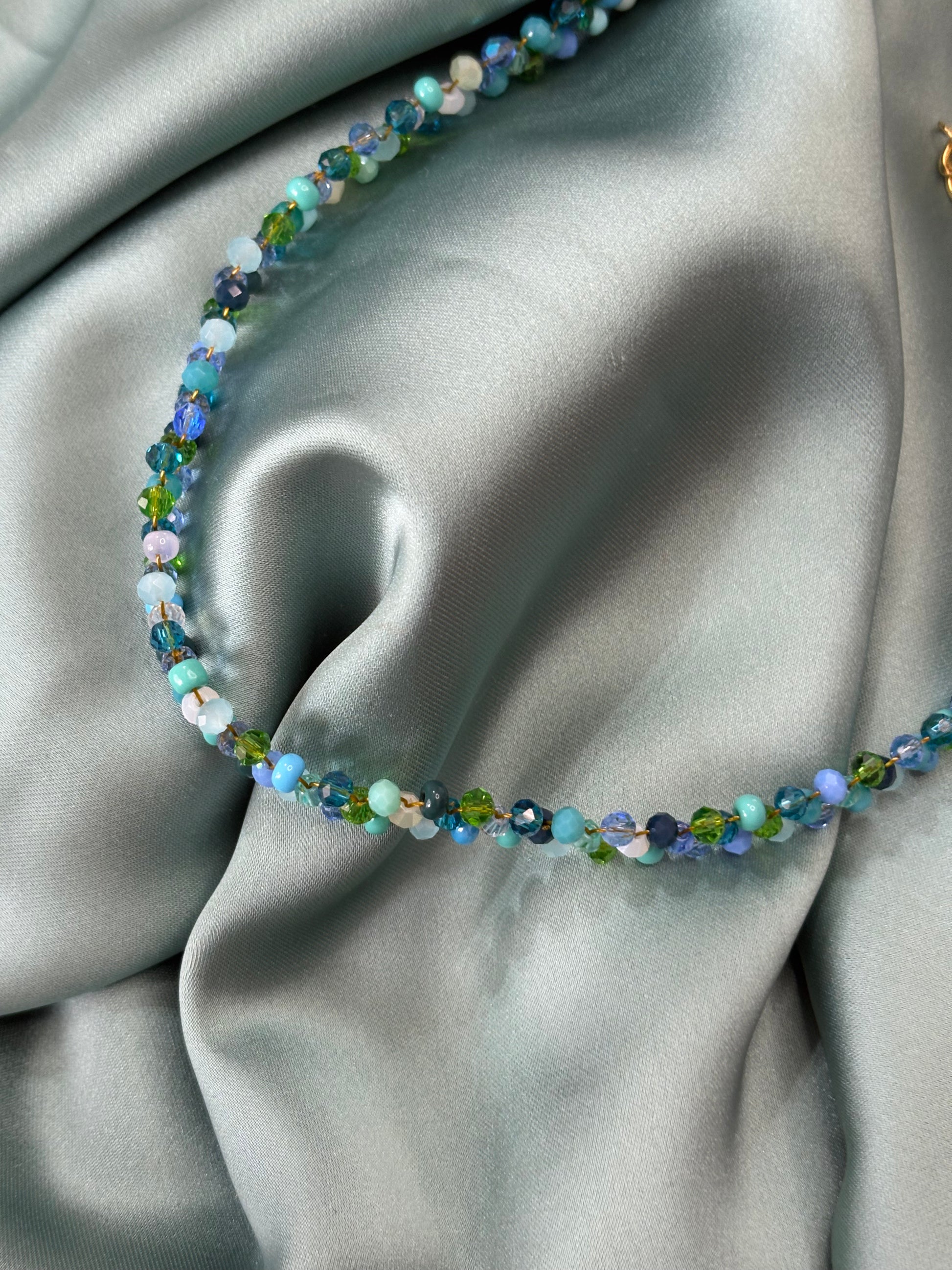 Girocollo Mary verde azzurro