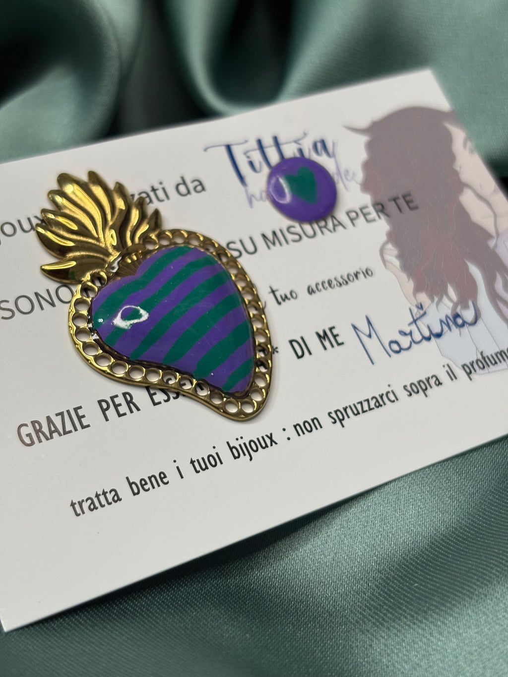 Cuore sacro linee verdi